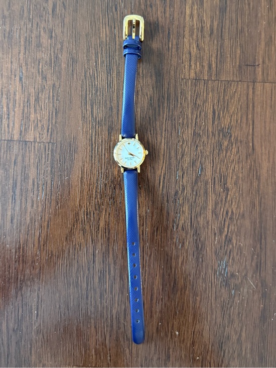 kate spade Accessories - Kate Spade Tiny Metro Watch Gold-Tone Case with Navy Leather Strap